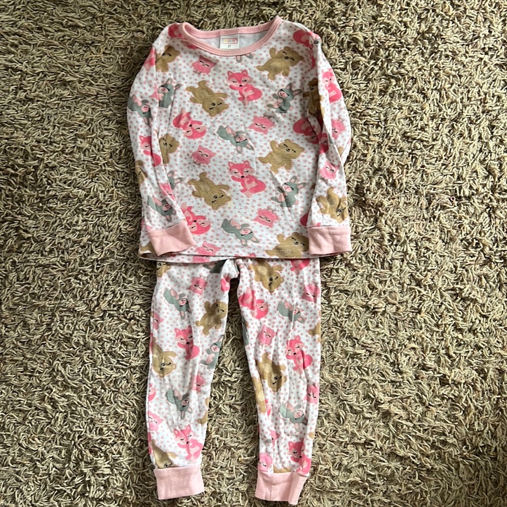 EUC Baby Animal Jammie’s 3T